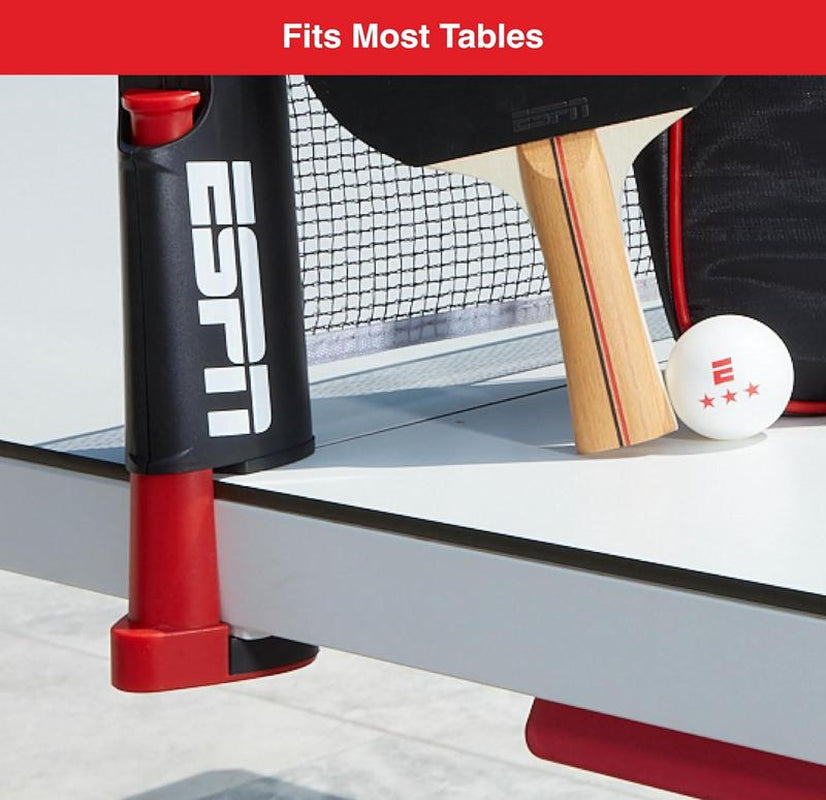 ESPN Ping Pong Set Includes 3 Ping Pong Balls, 2 Ping Pong Paddles, Portable Ping Pong Net and Travel Case
