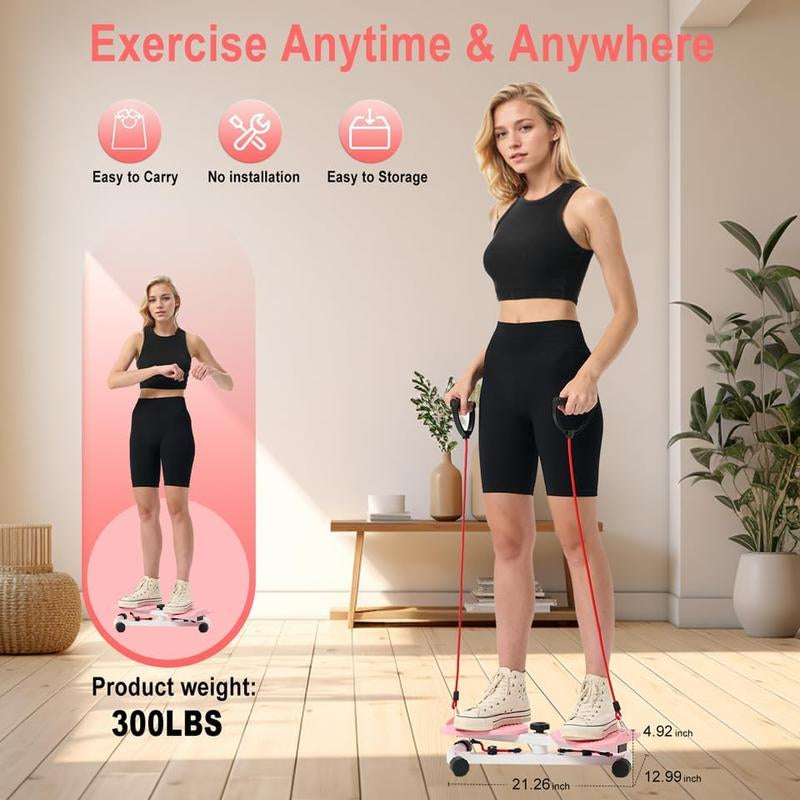 X-COOL Waist Twist Machine Ab Training 350 Lbs Capacity Ab Board for Women - Core Workout Equipment Portable Waist Toner for Aerobic Exercise - Home Gym Cardio