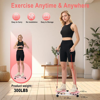 X-COOL Waist Twist Machine Ab Training 350 Lbs Capacity Ab Board for Women - Core Workout Equipment Portable Waist Toner for Aerobic Exercise - Home Gym Cardio