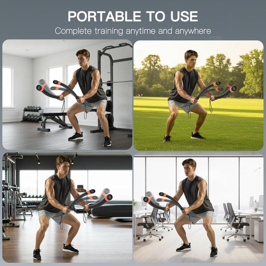 Ropeless Battle Ropes for Home Gym, Cordless Training Rope Fitness Equipment Portable HIIT Stick for Men Women Weighted Workout - Festival Gift #Cardioworkout #Strengthtraining #Homeworkout #Battlerope #Ropelessrope