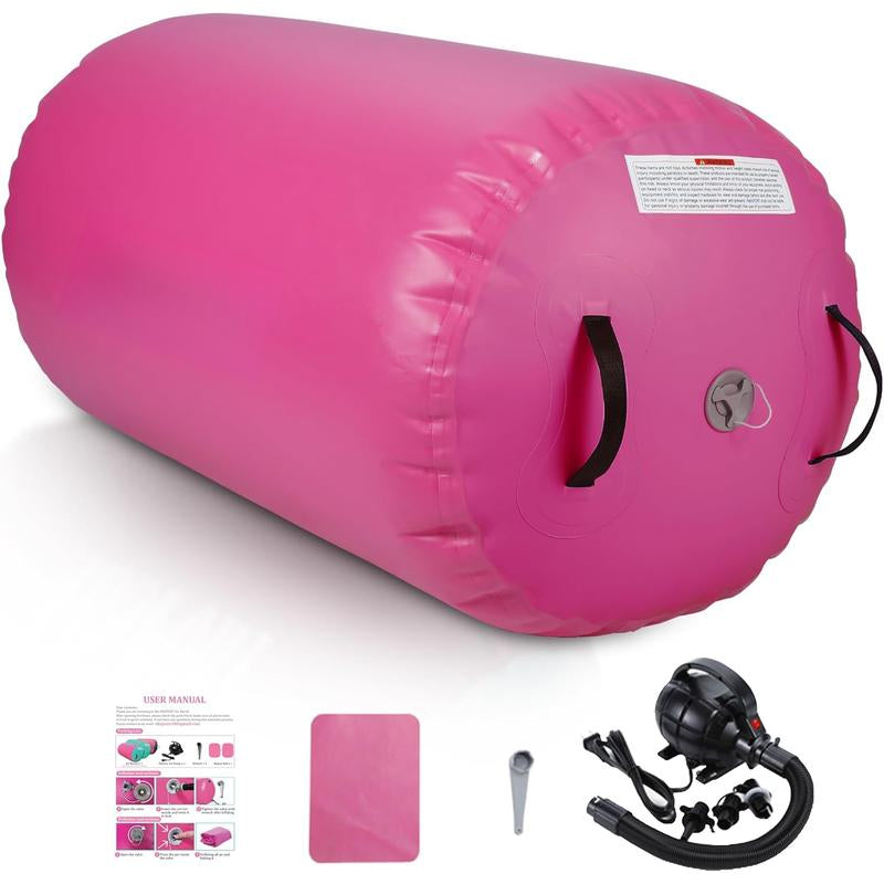 Air Barrel - Air Roller Gymnastics Barrel for Handspring Trainer, Air Track Tumble Mat with Pump for Gym /Yoga Exercise/Cheerleading/ and Outdoor Use