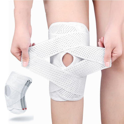 Knee Brace for Knee Pain, Compression Knee Support with Air Mesh Fabric, Adjustable Knee Wrap with Side Stabilizers, Ultra-Soft Bandage for Sports, Running, Meniscus Tear, ACL, Arthritis Relief
