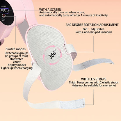 Thigh Stretch Trainer for Women - Smart Counter Home Workout Equipment - Pelvic Floor & Thigh Shaper - Inner Thigh Toner - Portable Resistance Trainer - Tiktokshopblackfriday