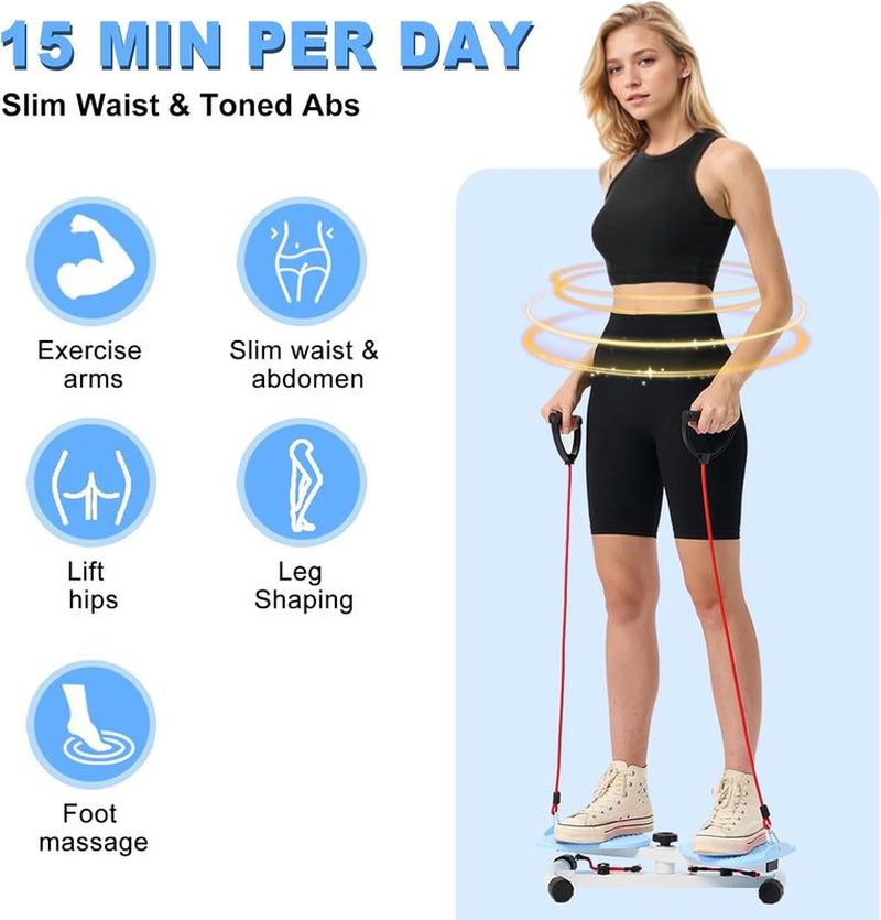X-COOL Waist Twist Machine Ab Training 350 Lbs Capacity Ab Board for Women - Core Workout Equipment Portable Waist Toner for Aerobic Exercise - Home Gym Cardio