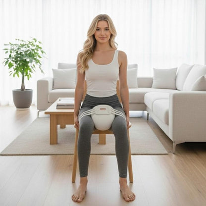 Sportsoul Leg-Shaping Ball Dual-Direction Kegel Trainer – Pelvic Floor Exercise Ball for Women & Postpartum Recovery Leg Exerciser, with 3 Adjustable Resistance Levels, TPE Elastic Bands for Hip Toning and Glute Activation